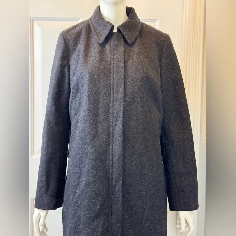 J Crew Men's Black Wool Blend Coat Size Medium